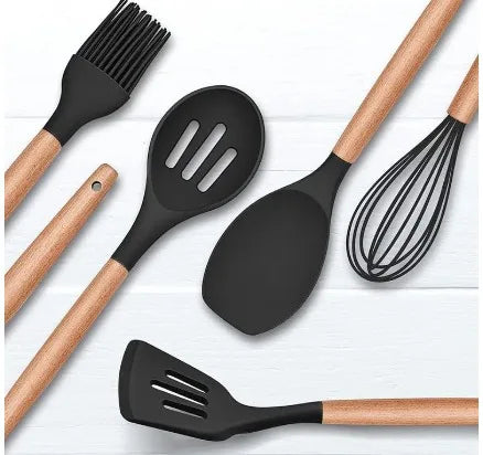 Kit Utensílios de Silicone Colher